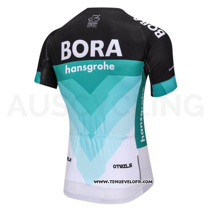 2018 Maillot Ciclismo Bora Vert et Noir Manches Courtes et Cuissard